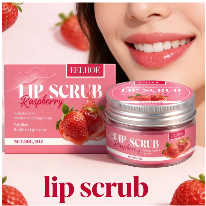 NÜRA Raspberry Lip Scrub